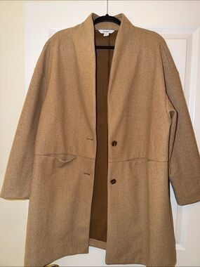 Tan/ Camel Open-Front Lie Pea Coat